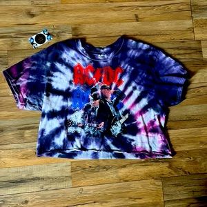AC/DC CROPPED TYE DYE men’s size M/L